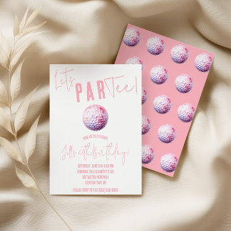Lass uns ParTee! Party zum Thema Rosa und Weiß Einladung