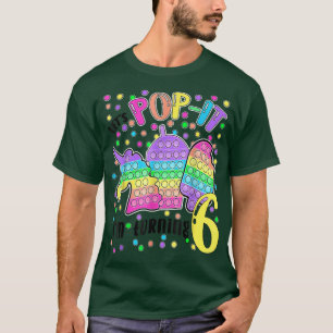 Lass uns Pop, ich wende 6 farbige 6. Geburtstag G T-Shirt