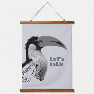 Lass uns reden wandteppich mit holzrahmen