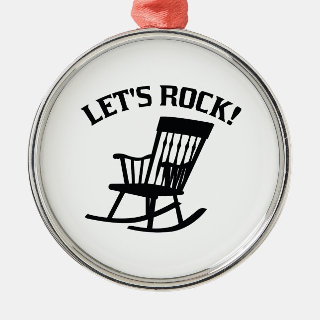 Lass uns Rock! Silbernes Ornament (Vorne)
