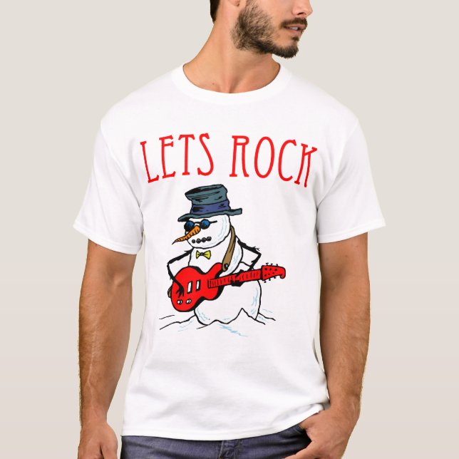 Lass uns Rock Snowman T-Shirt (Vorderseite)