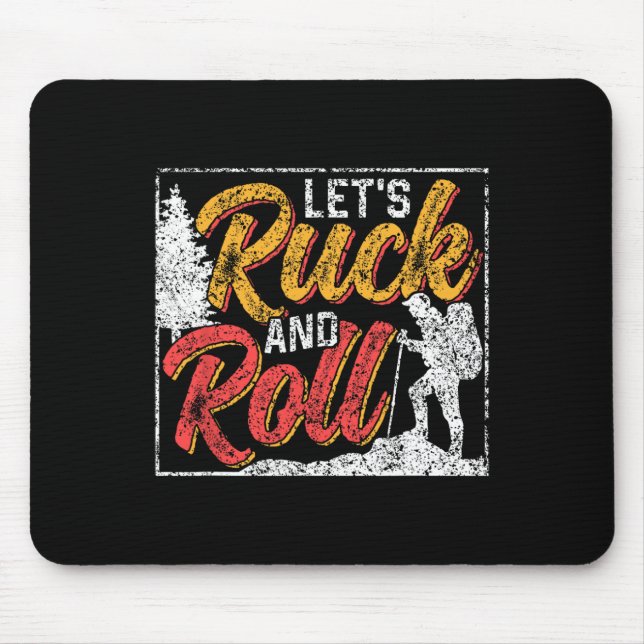 Lass uns Ruck And Roll Workout Rucksack Rucksack R Mousepad (Vorne)