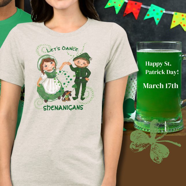 Lass uns Shenanigans tanzen Tri-Blend Shirt (Let's dance shenanigans Tri-Blend shirt)