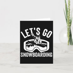 Lass uns Snowboarden Wintersportfans gehen Karte