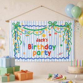 Lass uns Spaß haben Jungen-Geburtstag Banner