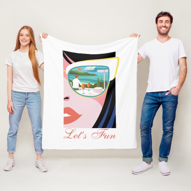 Lass uns Spaß machen - der weiße Lotus Fleecedecke (Beispiel)