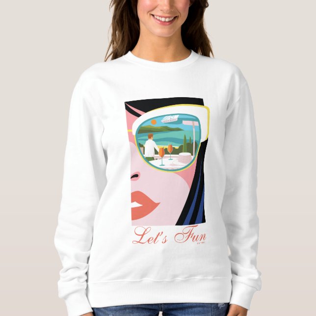 Lass uns Spaß machen - der weiße Lotus Sweatshirt (Vorderseite)