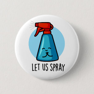 Lass uns Spray Funny Praying Bottle Puff Button