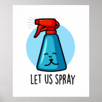 Lass uns Spray Funny Praying Bottle Puff