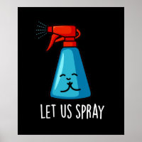 Lass uns Spray Funny Praying Bottle Pun Dark BG
