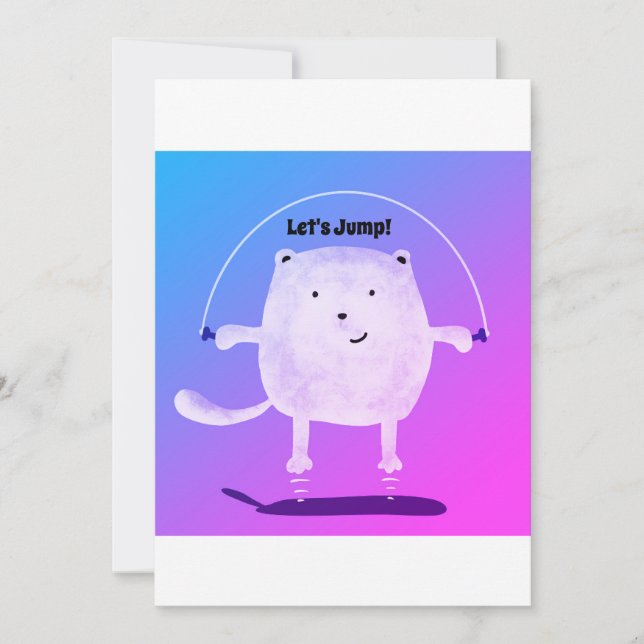 Lass uns springen!  Einladung (Vorderseite)