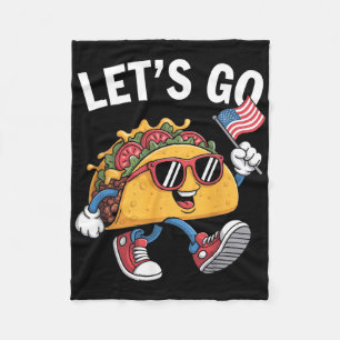 Lass uns Taco Lustig Trump immer kneift raus 18  Fleecedecke