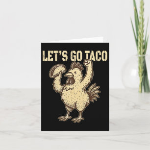 Lass uns Taco Retro Vintag gehen Taco 2 Karte