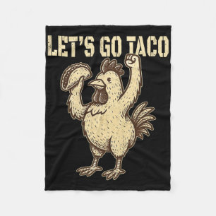Lass uns Taco Retro Vintage Lass uns Taco 2 gehen Fleecedecke