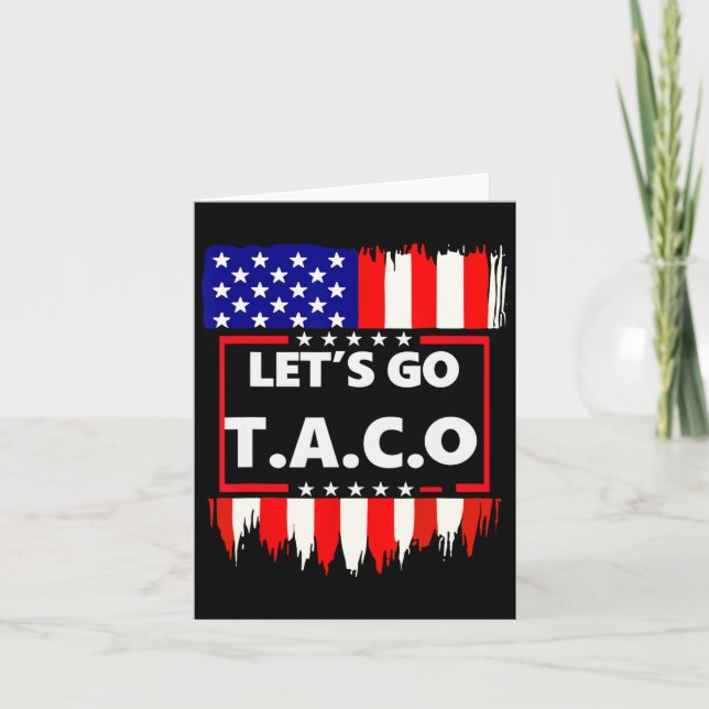 Lass uns Taco Teelets Go Taco gehen Karte (Vorderseite)