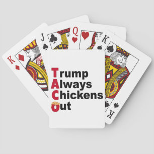 Lass uns TACO Trump immer ausgehen Spielkarten
