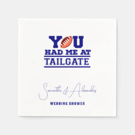 Lass uns Tailgate Celebrate Blue Bridal Couple Sho Serviette