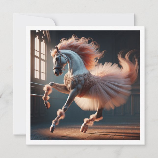 Lass uns tanzen! Pferdeschanzballet, Pferd Einladung (Vorderseite)