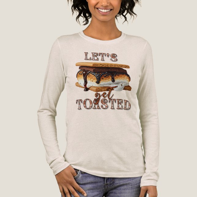Lass uns Toasted machen Tri-Blend Shirt (Vorderseite)