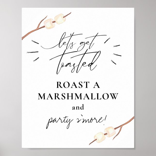 Lass uns Toasted S'more Marshmallow holen Poster (Vorne)