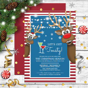 Lass uns Toasty Weihnachtscocktail-Party holen Einladung