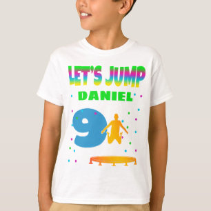 Lass uns Trampolin zum Geburtstag Junge T-Shirt