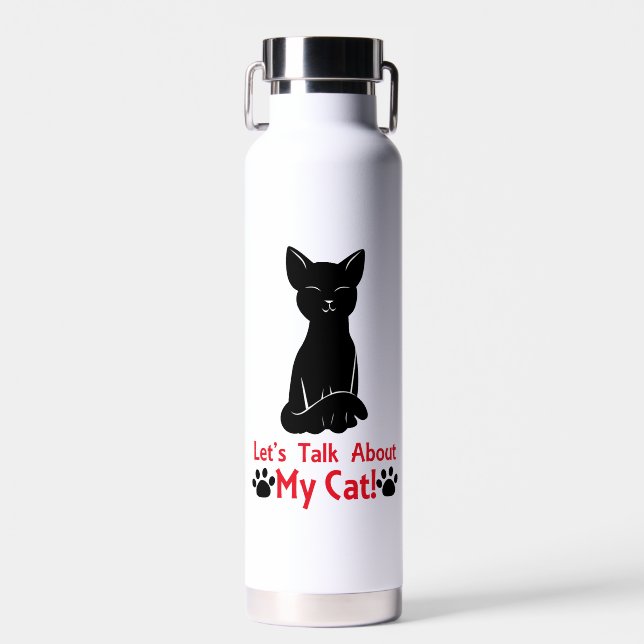 Lass uns über meine Katze reden Trinkflasche (Vorne)