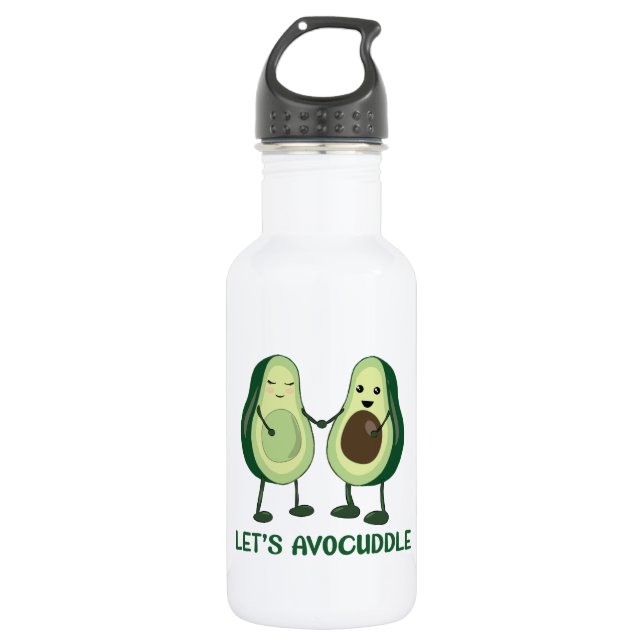Lass uns vermeiden - Funny Avocado Pun Edelstahlflasche (Vorderseite)