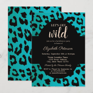 Lass uns wild und schick werden Leopardenprint Bla Einladung
