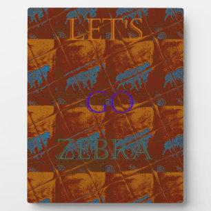 Lass uns Zebra Safari Art Print/Graphic gehen Fotoplatte