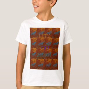 Lass uns Zebra Safari Art Print/Graphic gehen T-Shirt