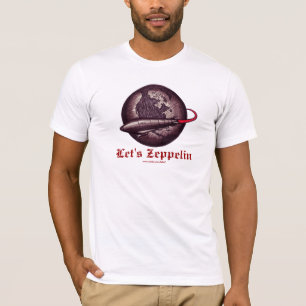 Lass uns Zeppelin Vintage-Luftschiff Grafik Art T- T-Shirt