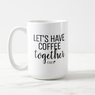 Lass uns zusammen Kaffee trinken Paar-Monogramm Kaffeetasse