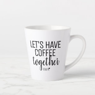 Lass uns zusammen Kaffee trinken Paarmotiv Schwa Milchtasse