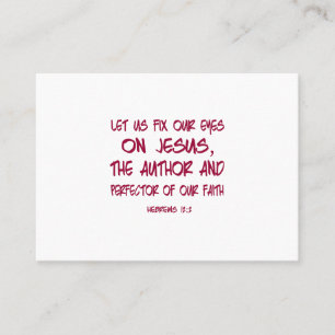 LASS US FIX UNSERE AUGEN AUF JESUS VISITENKARTE