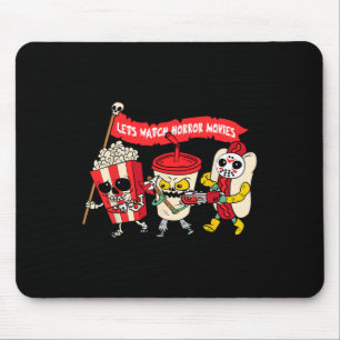 Lass Watch Horror Movies Funny Halloween Costume S Mousepad