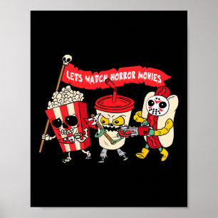 Lass Watch Horror Movies Funny Halloween Costume S Poster