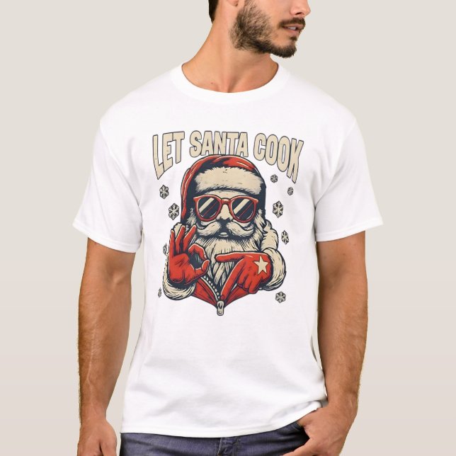Lass Weihnachtsmann kochen Six Seven Meme Cooles W T-Shirt (Vorderseite)