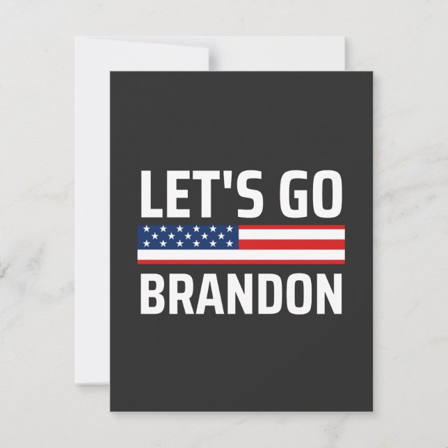 lass zu Brandon chant joe biden, lustige lass gehe Dankeskarte (Vorderseite)