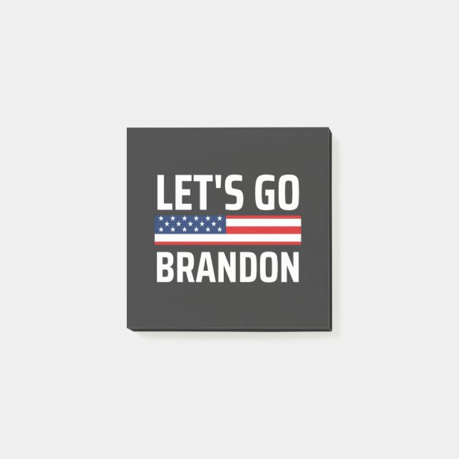 lass zu Brandon chant joe biden, lustige lass gehe Post-it Klebezettel (Vorderseite)