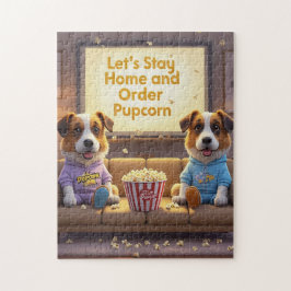 Lass-Zuhause und bestellen Pupcorn-Kartoonhunde Bl Puzzle