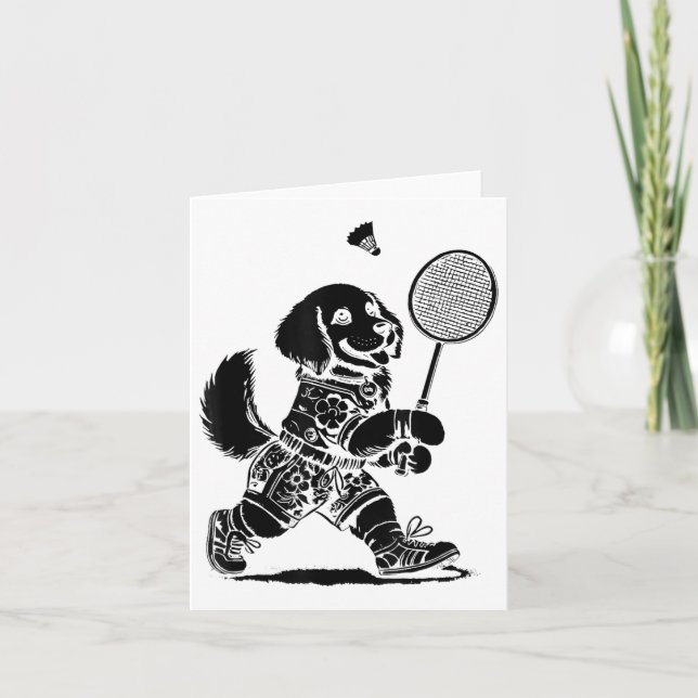 Lasse Badminton Player Shuttle Racket spielen Karte (Vorderseite)