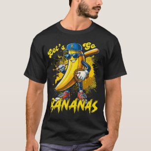 Lasse Bananen spielen Baseball-Baseball P T-Shirt