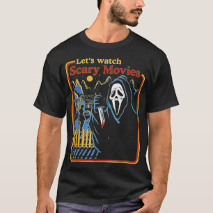 Lasse Beängstigende Filme ansehen Scream Horror Es T-Shirt