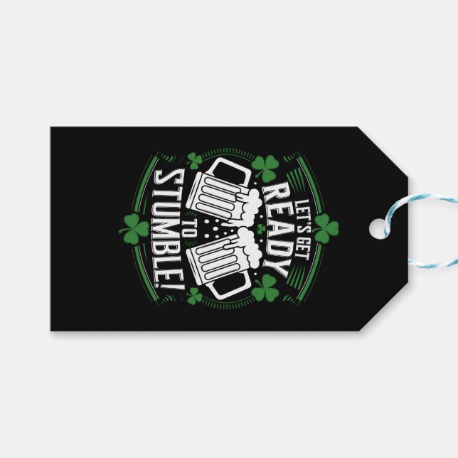 Lasse bereit, den Funny St Patrick's Day zu stoppe Geschenkanhänger (Vorderseite (Horizontal))