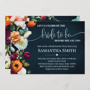 Lasse Celebrate Bride Tobe Shower Wine Navy Hochze Einladung