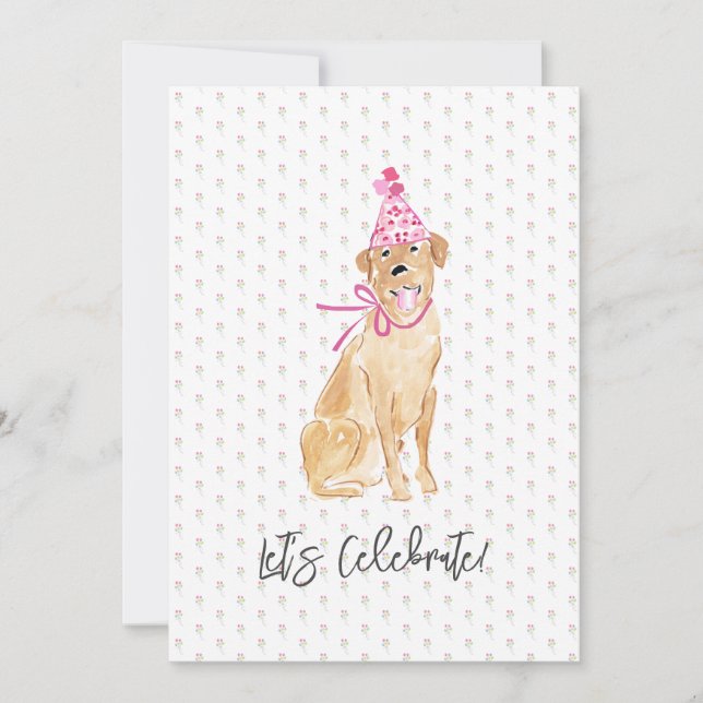 Lasse Celebrate! Golden Labrador Hundelhut (Vorderseite)