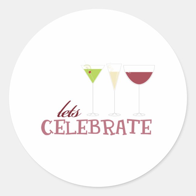 Lasse Celebrate Runder Aufkleber (Vorderseite)