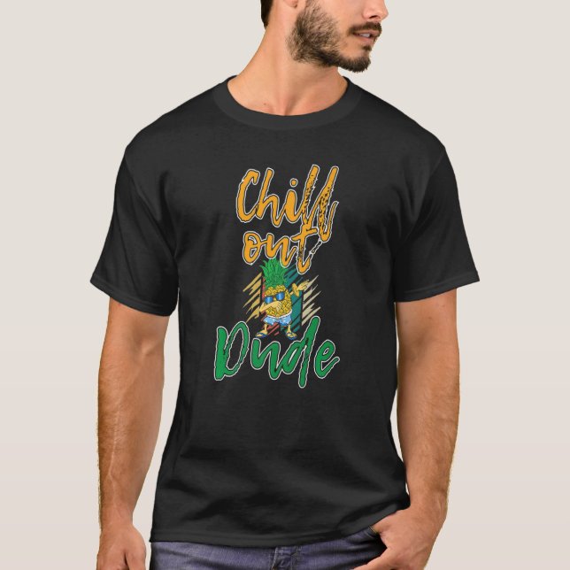 Lasse Chill Out Typ Frauen Hangout Ananas Liebe T-Shirt (Vorderseite)
