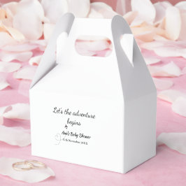 lasse das Abenteuer beginnt Babydusche hinzufügen  Geschenkschachtel